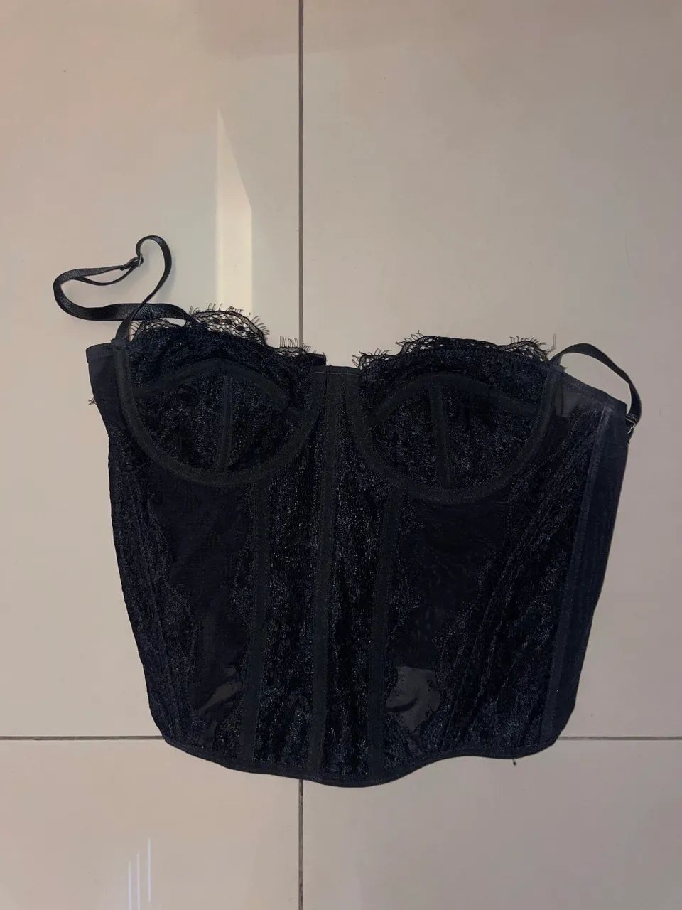 Corset preto renda 
