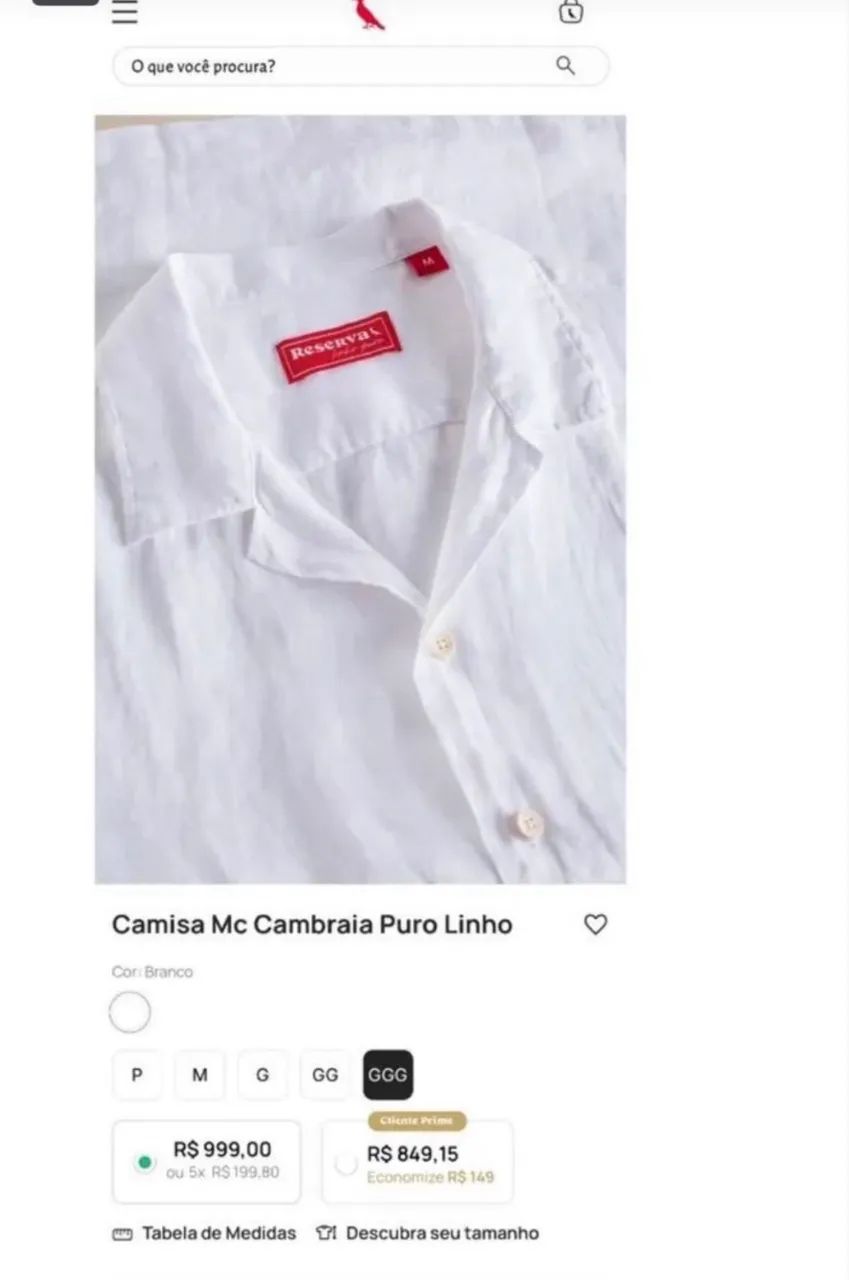 Camisa reserva puro linho - Foto 3