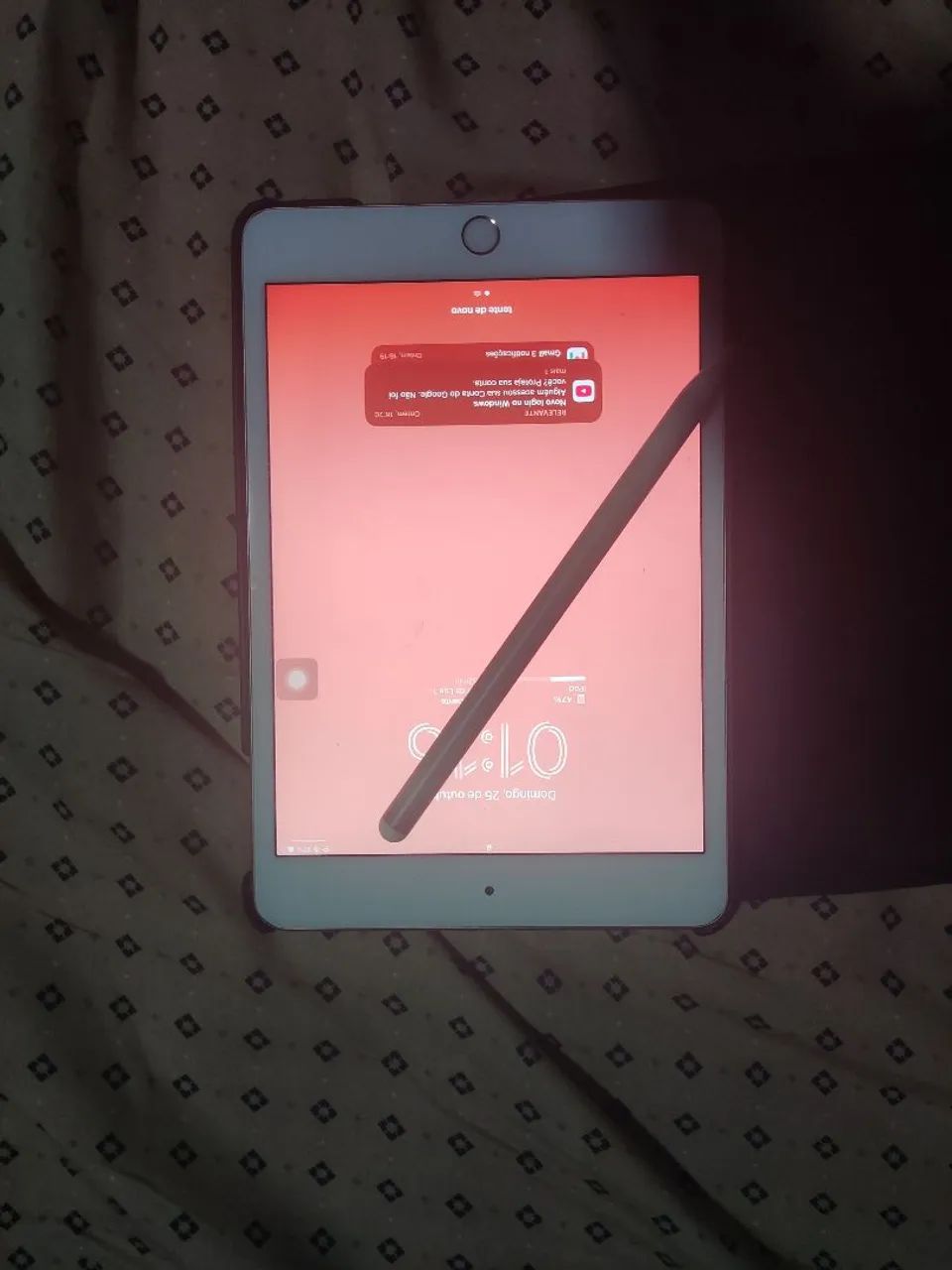 IPAD 5 MINI 64 GB COM CASE EM COURO E CANETA  - Foto 3