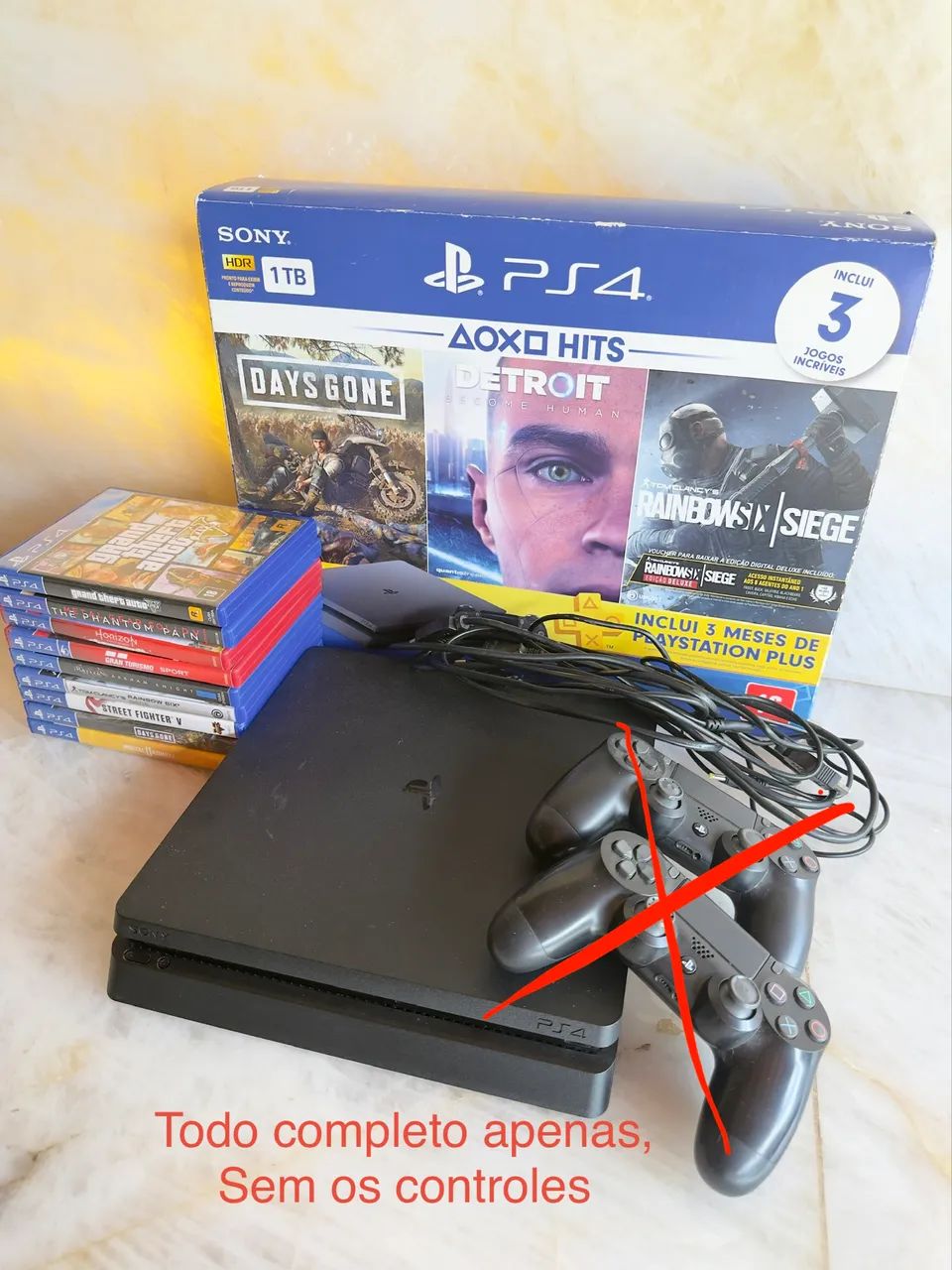 Ps4 1 tera completo sem os controles