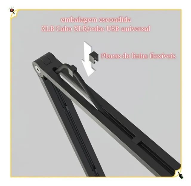 Suporte Microfone Boom Arm - Foto 4