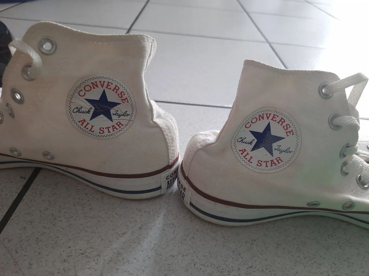 Converse all star cano médio branco - Foto 2