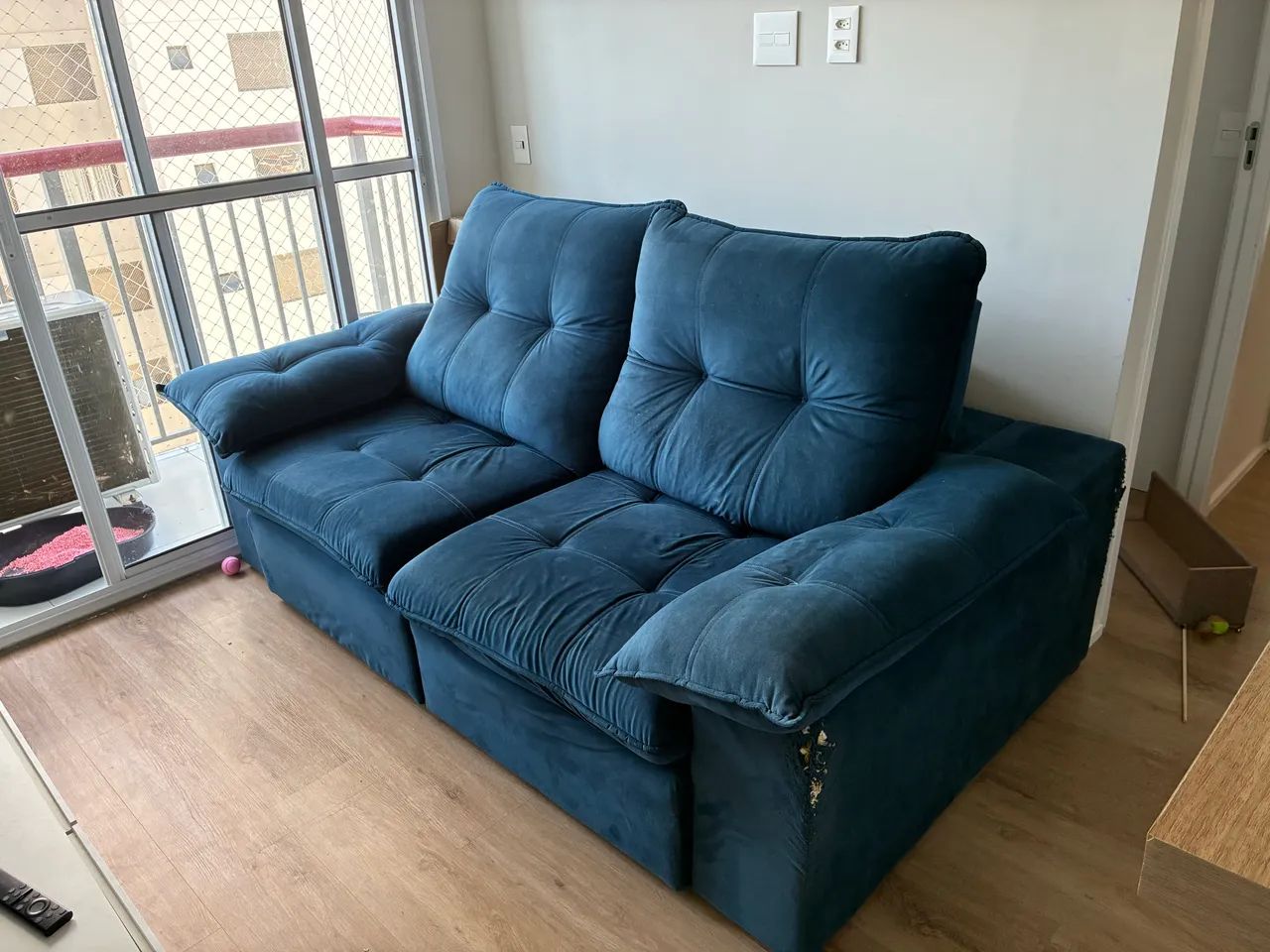 sofa azul 4 lugares - Foto 2