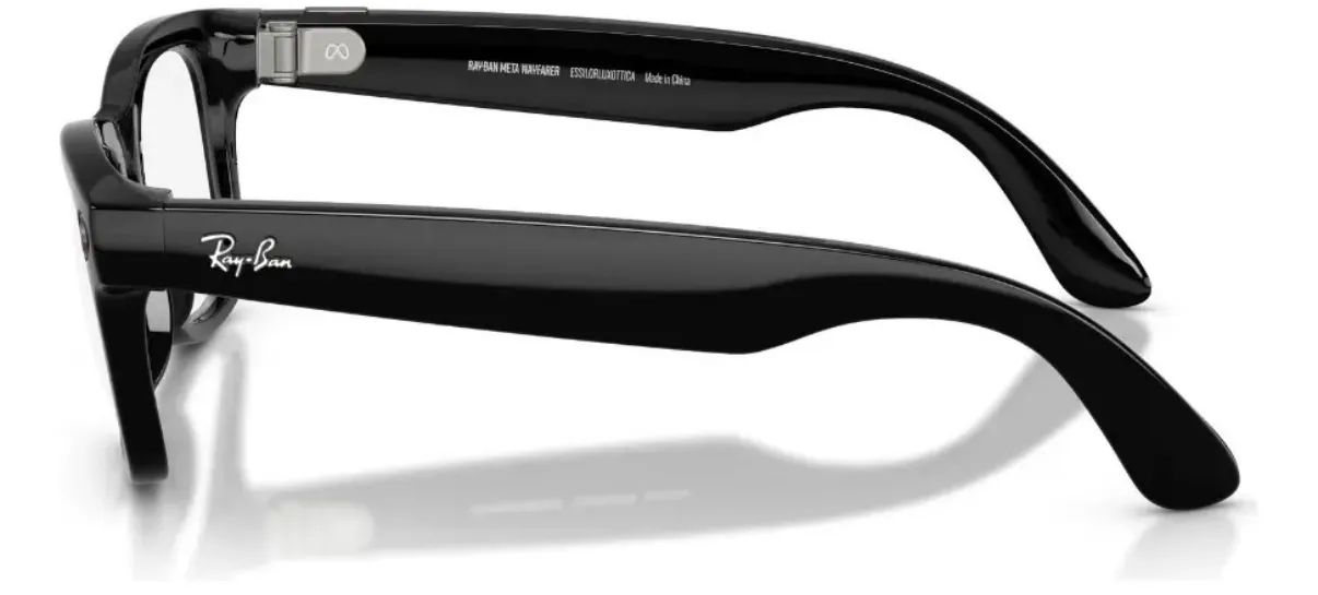 Oculos Ray-ban Wayfarer Meta Shiny Black / Trans. Gph. Green - Foto 5