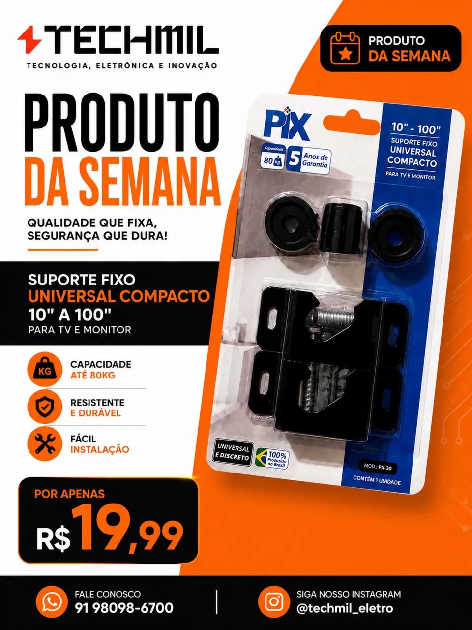 Suporte fixo para TV 