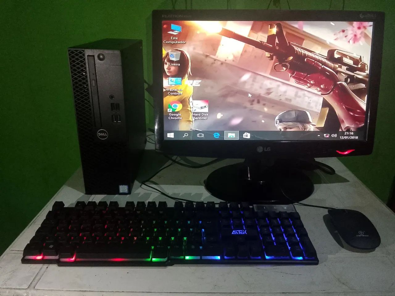CPU core i3 7100 + 8 ram + tela 18,5 - Foto 5