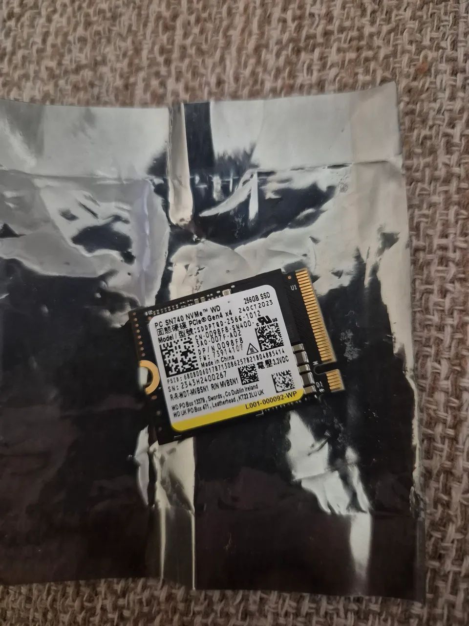 Ssd M2 3X4 256GB 