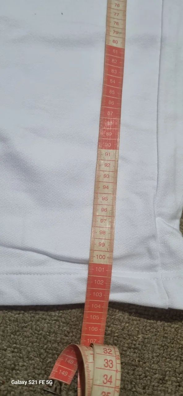 Calça moletom M 100% algodão cintura 32cm sem esticar compr total 103cm - Foto 3
