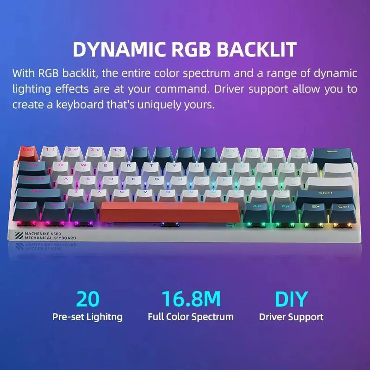 Teclado Mecânico Machenike k500 (Original e Lacrado) - Foto 3