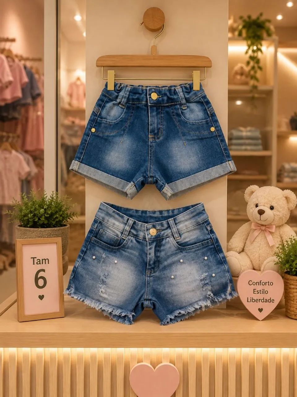 Calça jeans feminina infantil  - Foto 3