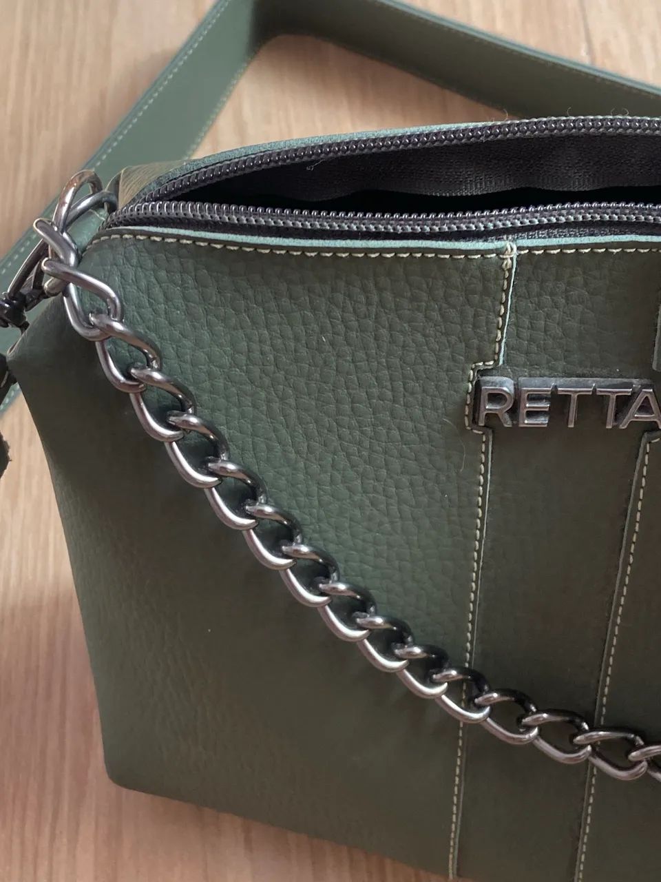 bolsa transversal verde retta - Foto 4