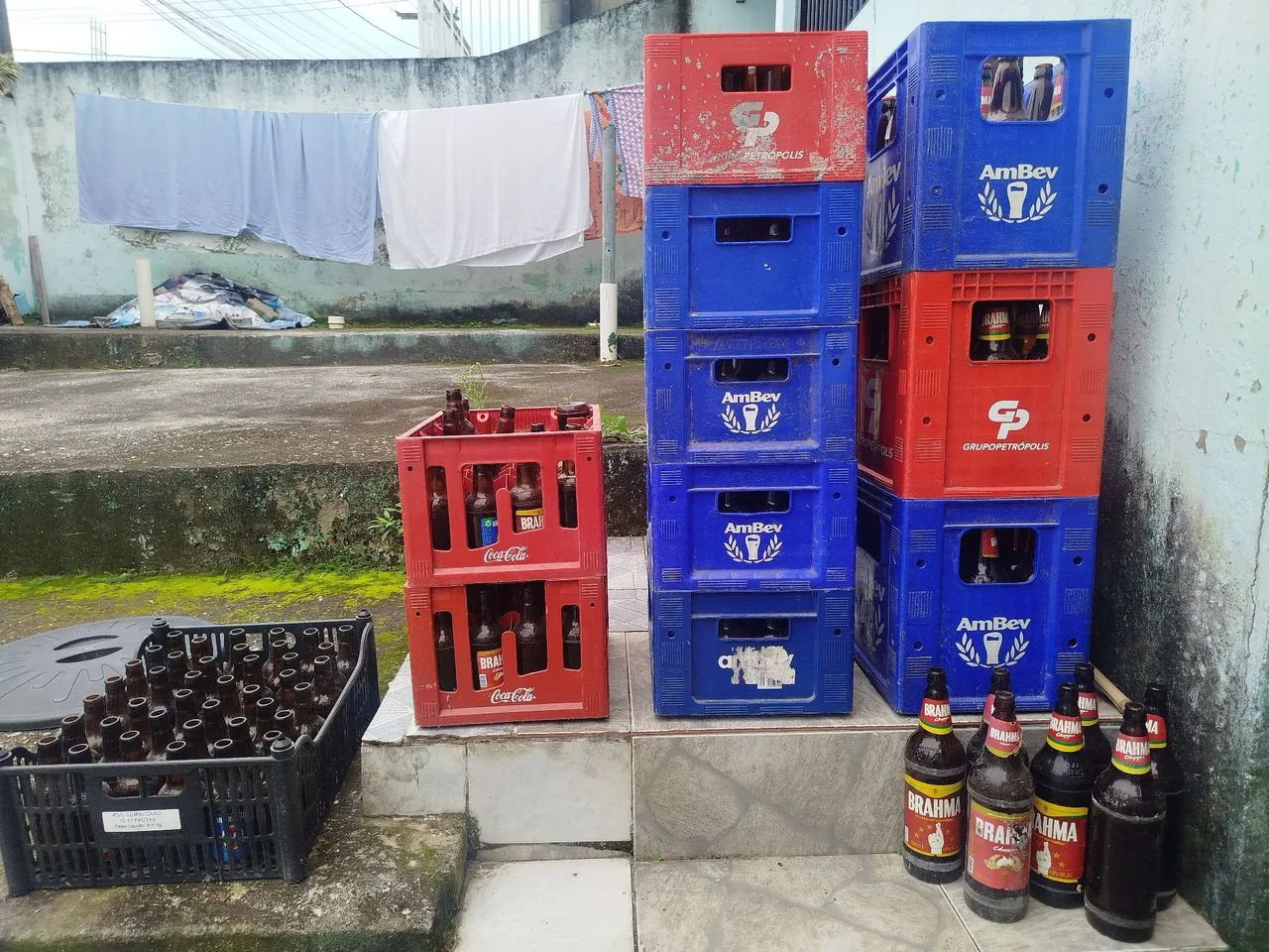 Lote de engradados de cerveja completos