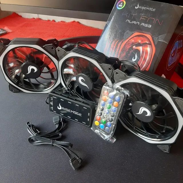 Kit 3 Fans RGB 120mm + Controladora e Controle - Transforme seu Setup! - Foto 4