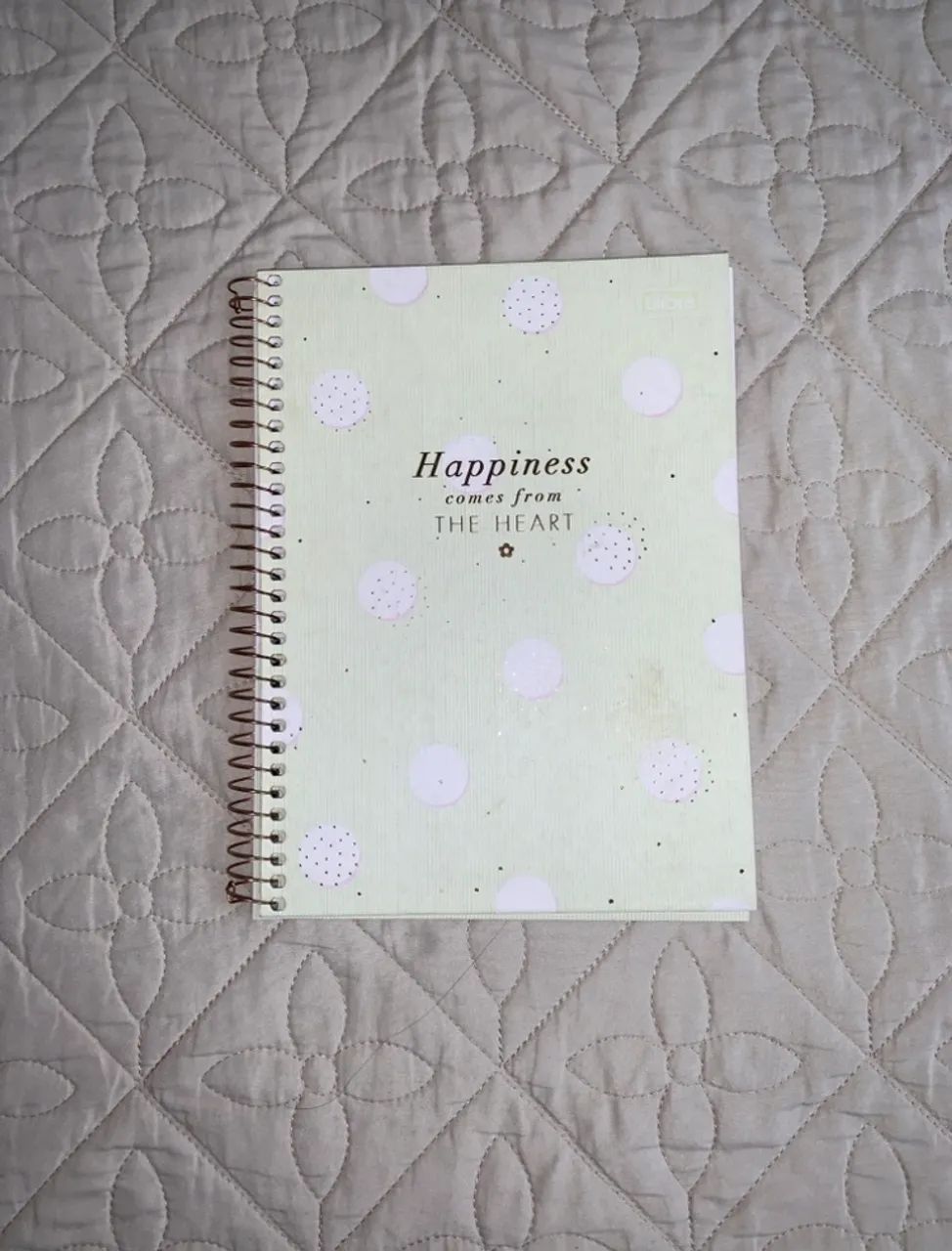 Caderno pautado com espiral 