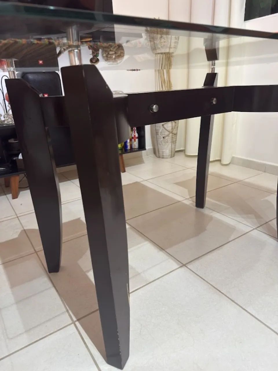 Mesa de Jantar com Tampo de Vidro - Foto 4