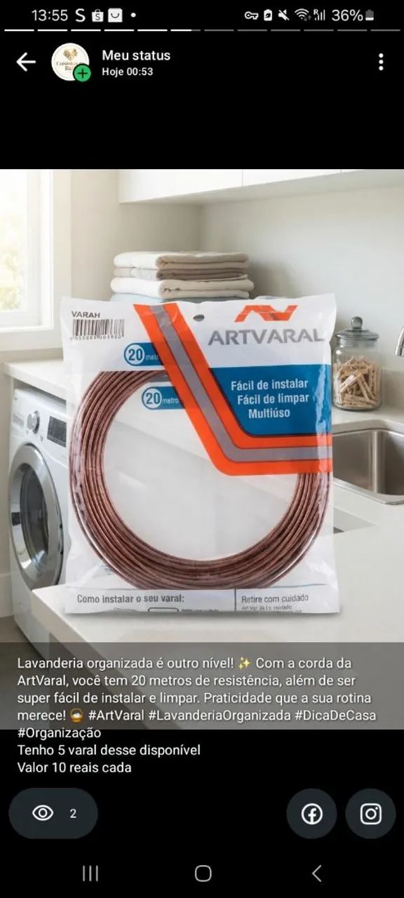 Varal  10 reais cada 