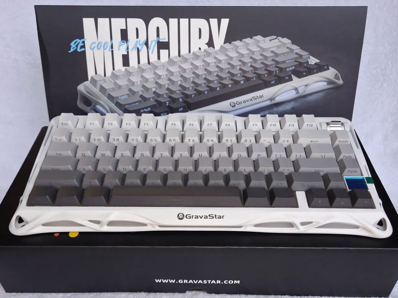 Teclado GravaStar Mercury k1 Gradient White - NOVO