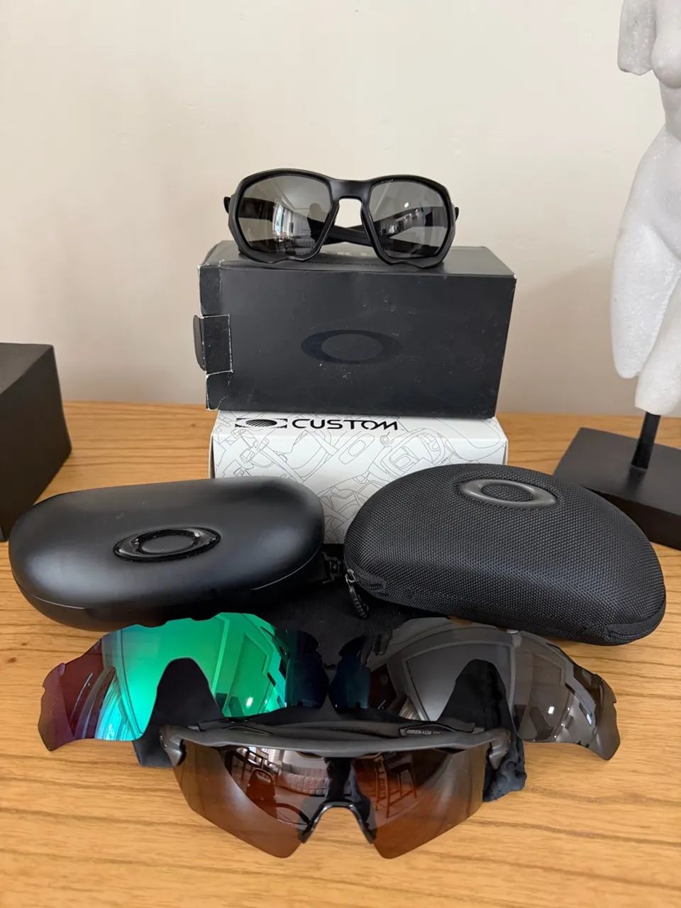 Kit 2 Oakley, 1 radar mais 3 lentes e um plazma black - Foto 3