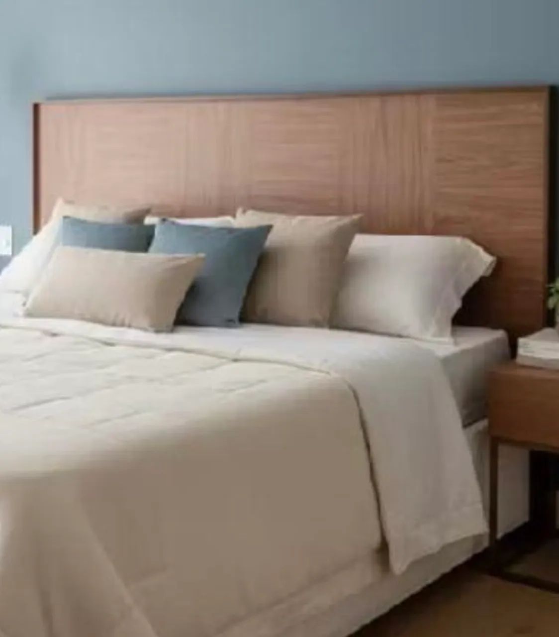 Cabeceira de cama solteiro/casal mdf com fitas adesivas - Foto 5