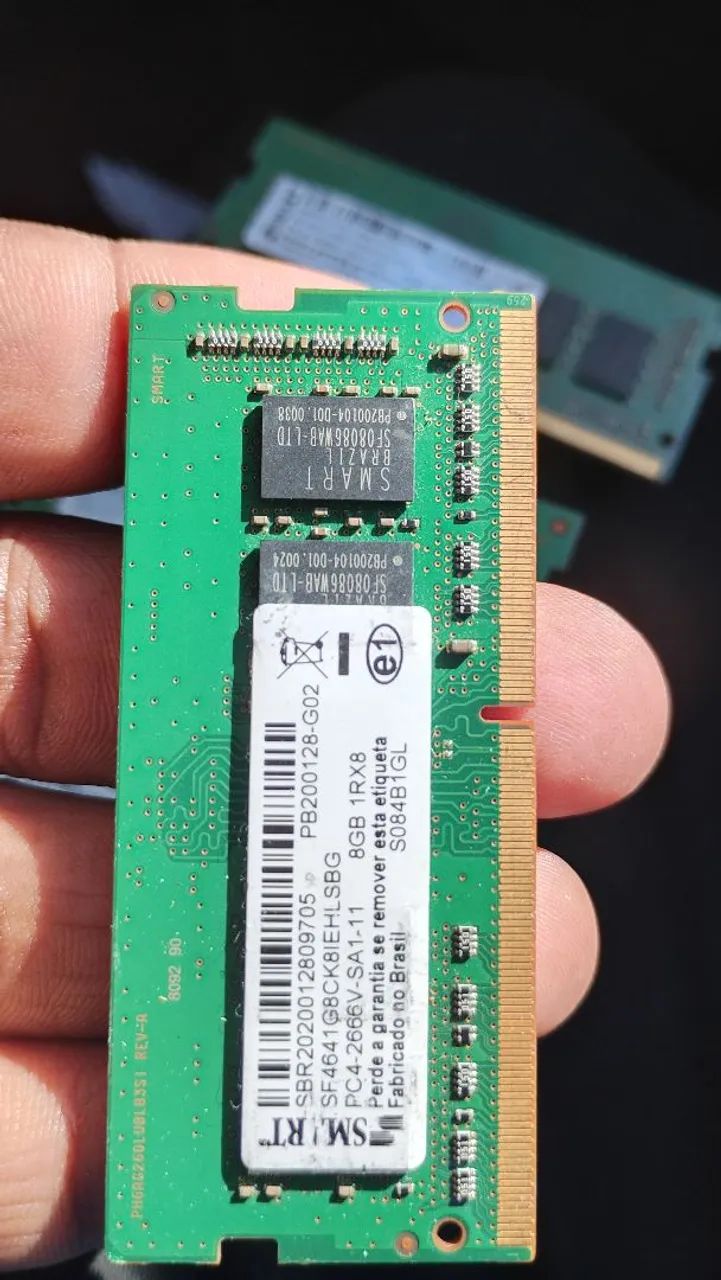 Memória DDR4 8gb 2666mhz NOTEBOOK 