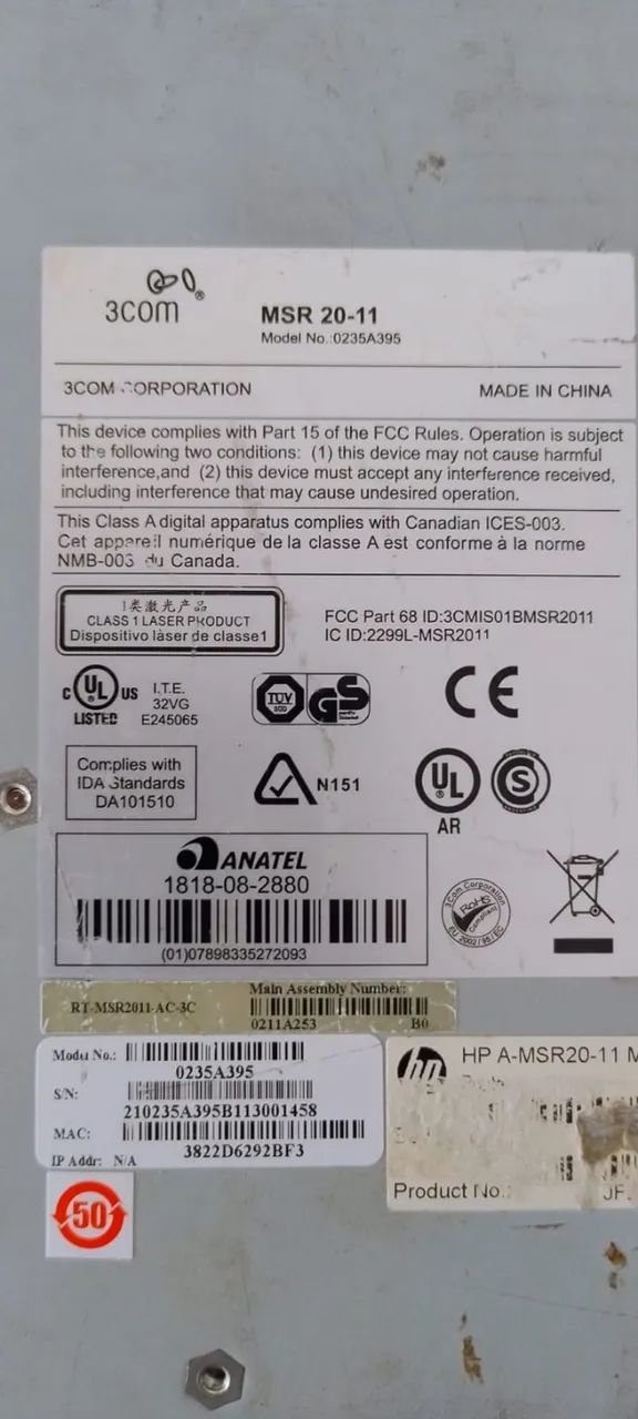 Roteador Hp 3com Msr 20-11 Router  - Foto 3