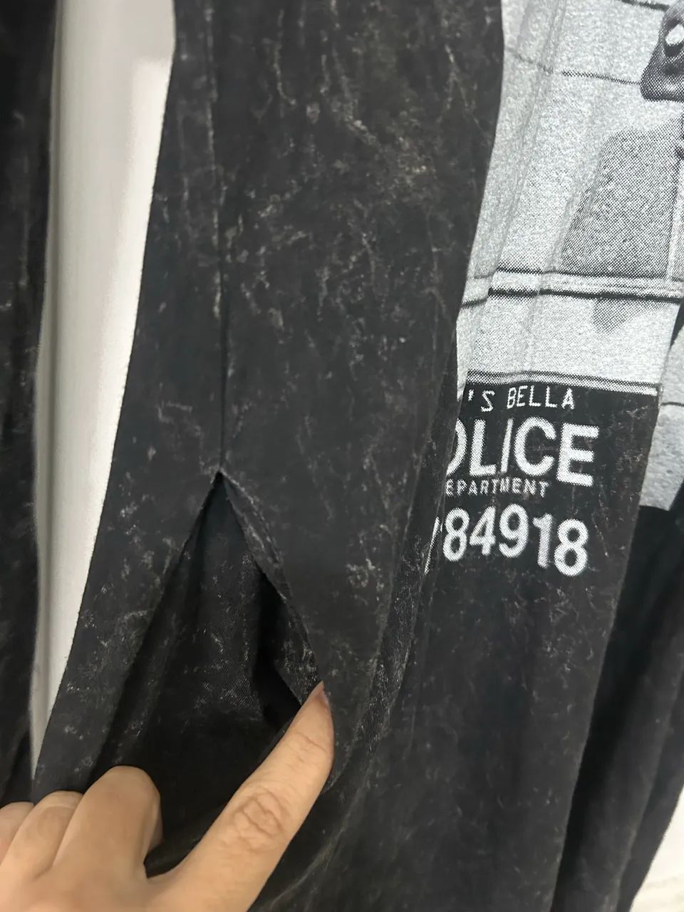 Vestido manga / capuz algodão estonado  - Foto 4