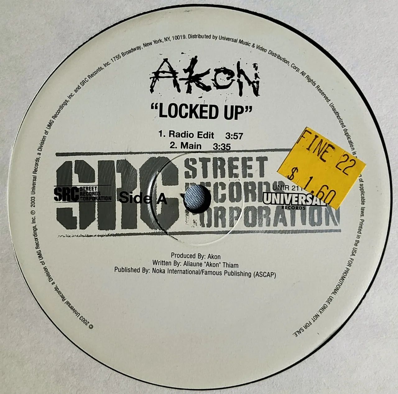 Lp Vinil Akon - Locked up Single 12" - Foto 4