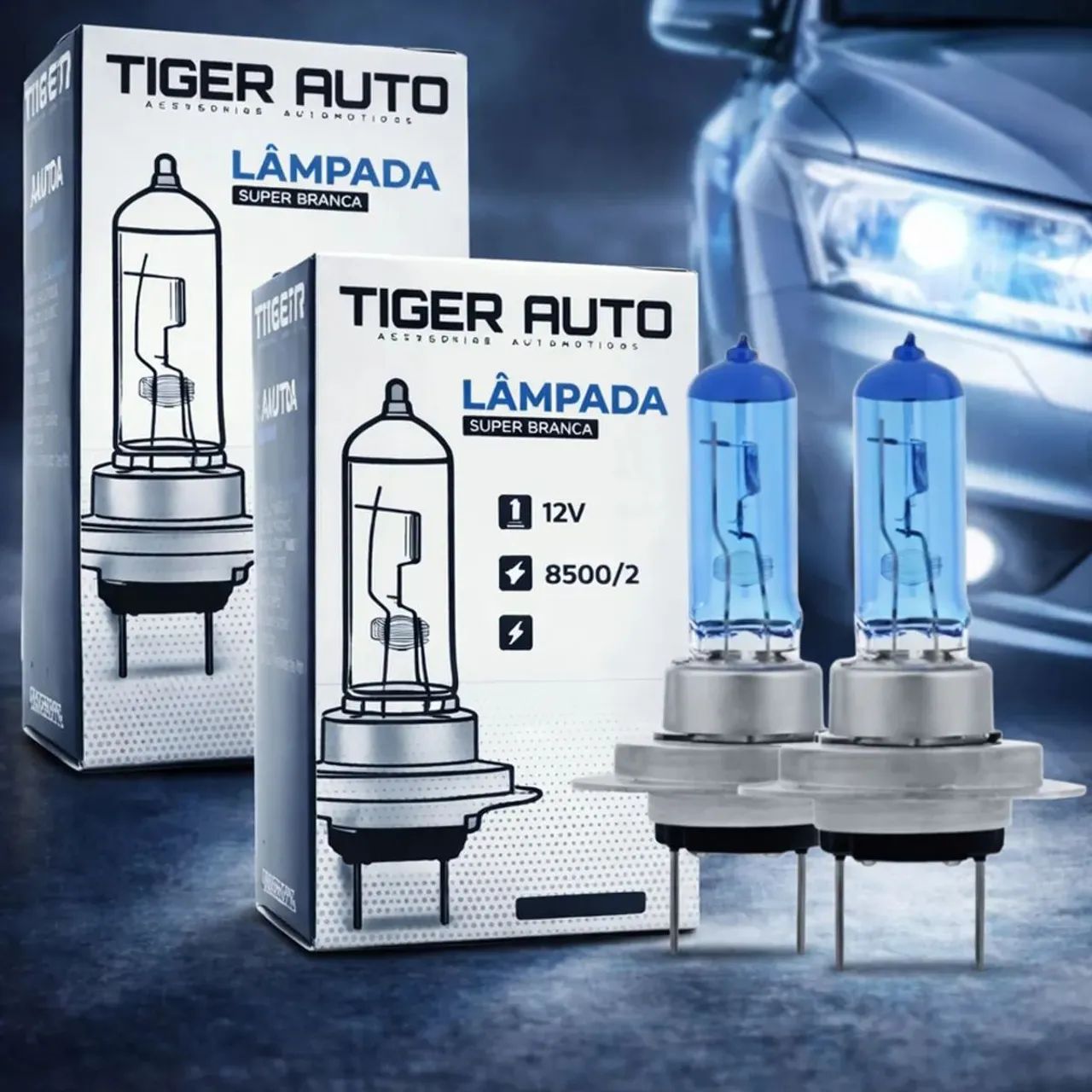 H1 H3 H4 H7 LÂMPADA SUPER BRANCA 8500K Efeito Xenon + Promoção Entrega Grátis JP! - Foto 2