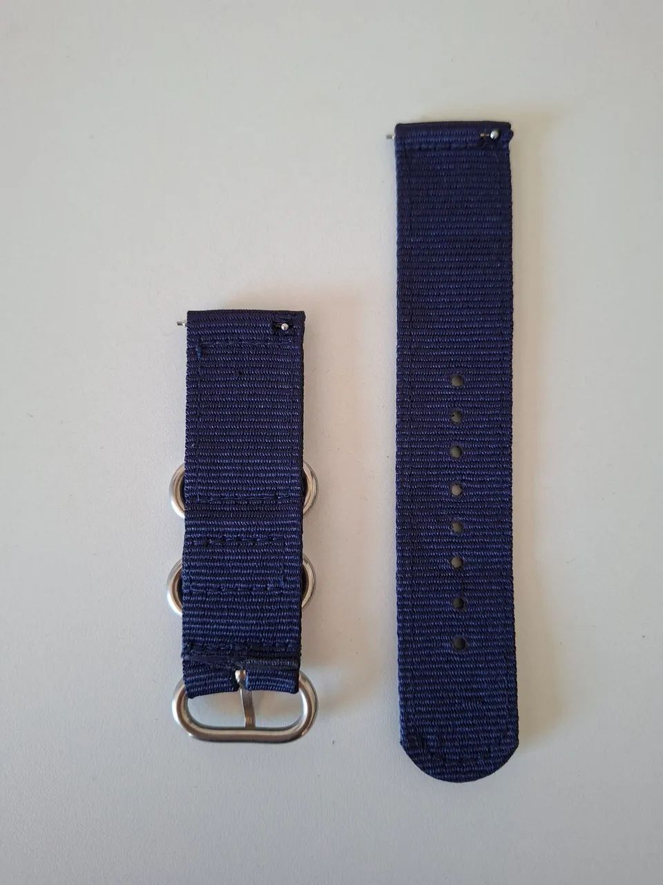 Pulseira de Relógio Nylon 22mm Azul Marinho  - Foto 2
