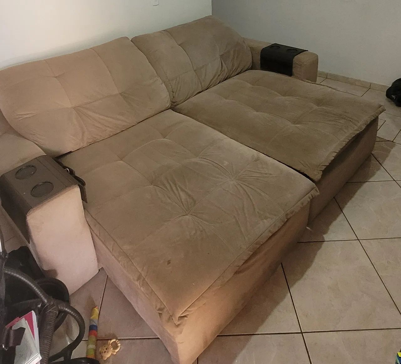 Sofá Retrátil 2,50m Higienizado + Brinde (Aceito Cartão/Pix) - Foto 5