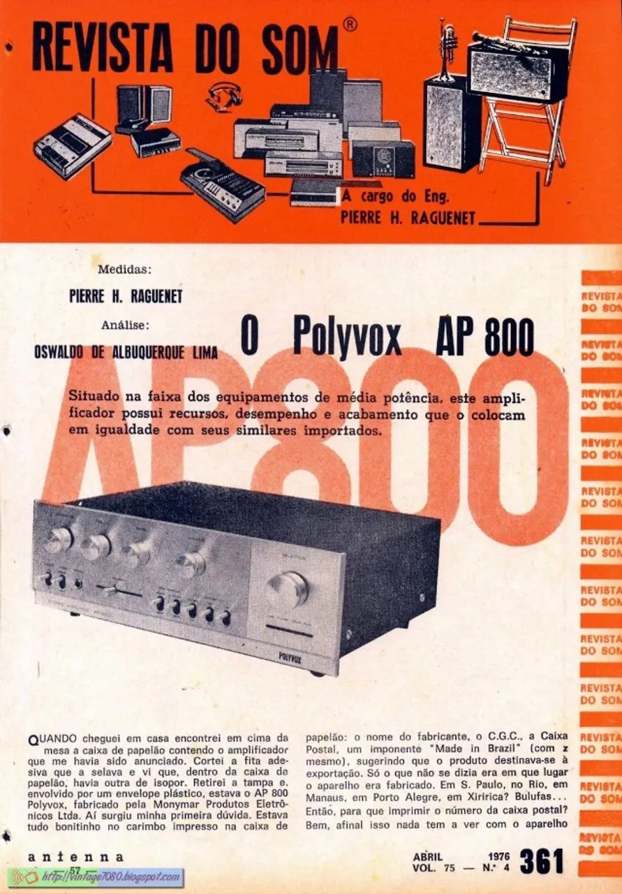 AMPLIFICADOR INTEGRADO POLYVOX AP 800 - Foto 3