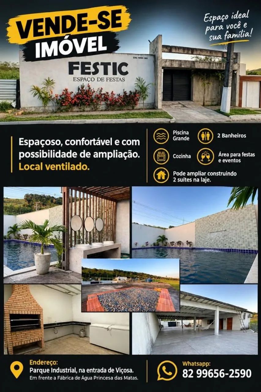 ESPACO PARA FESTAS À VENDA