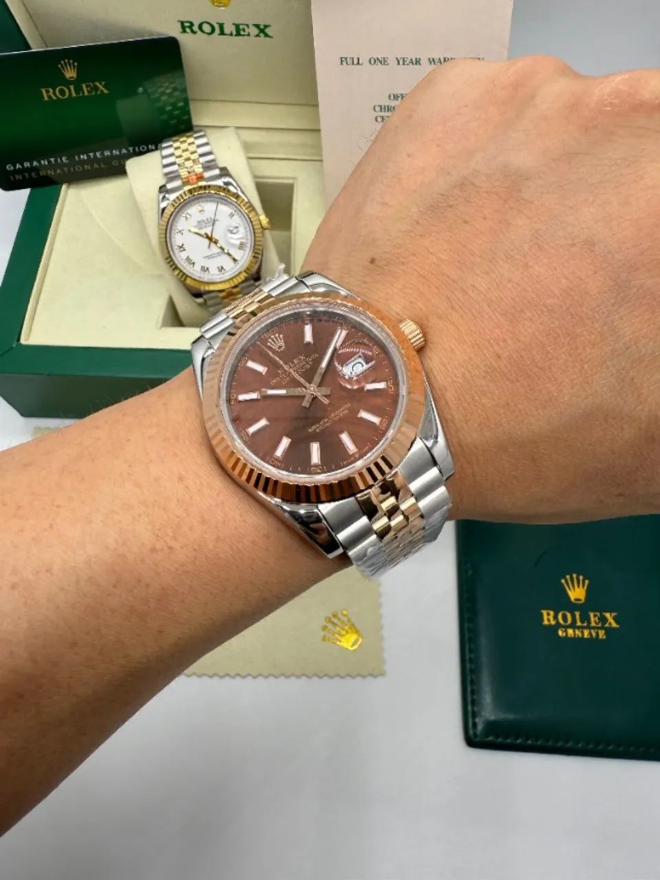 Rolex Datejust Automático Cor Champagne - Foto 4
