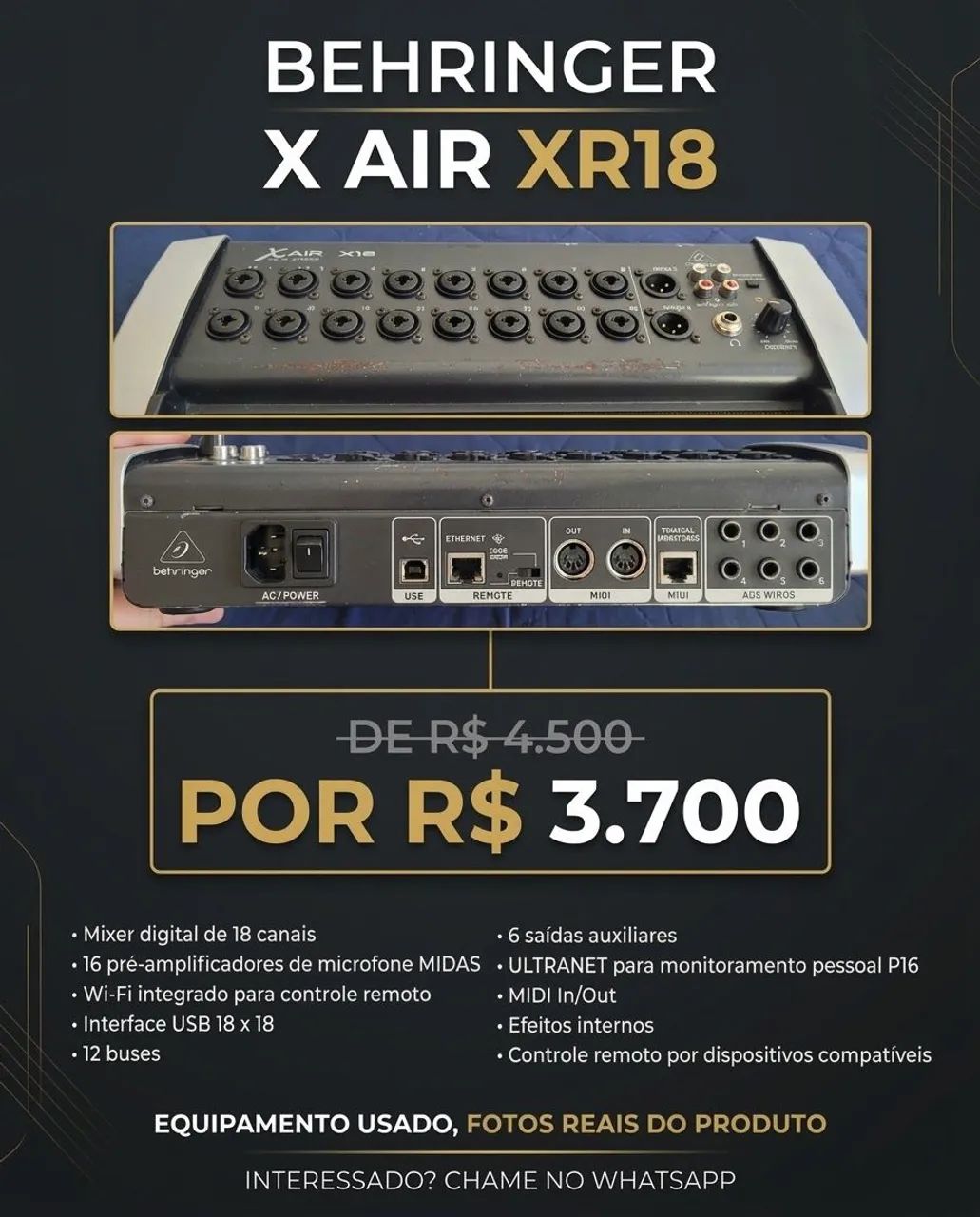 Mesa Digital Behringer X air 18 - Foto 2