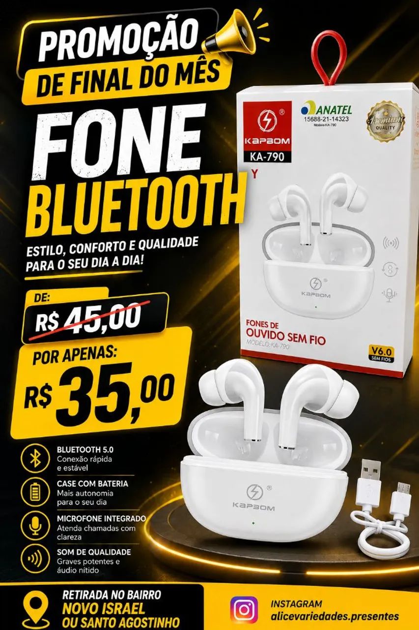 Fone Bluetooth  