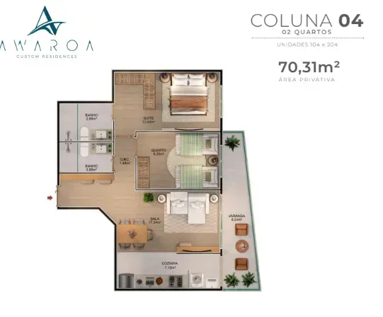 PLANTA 70m²