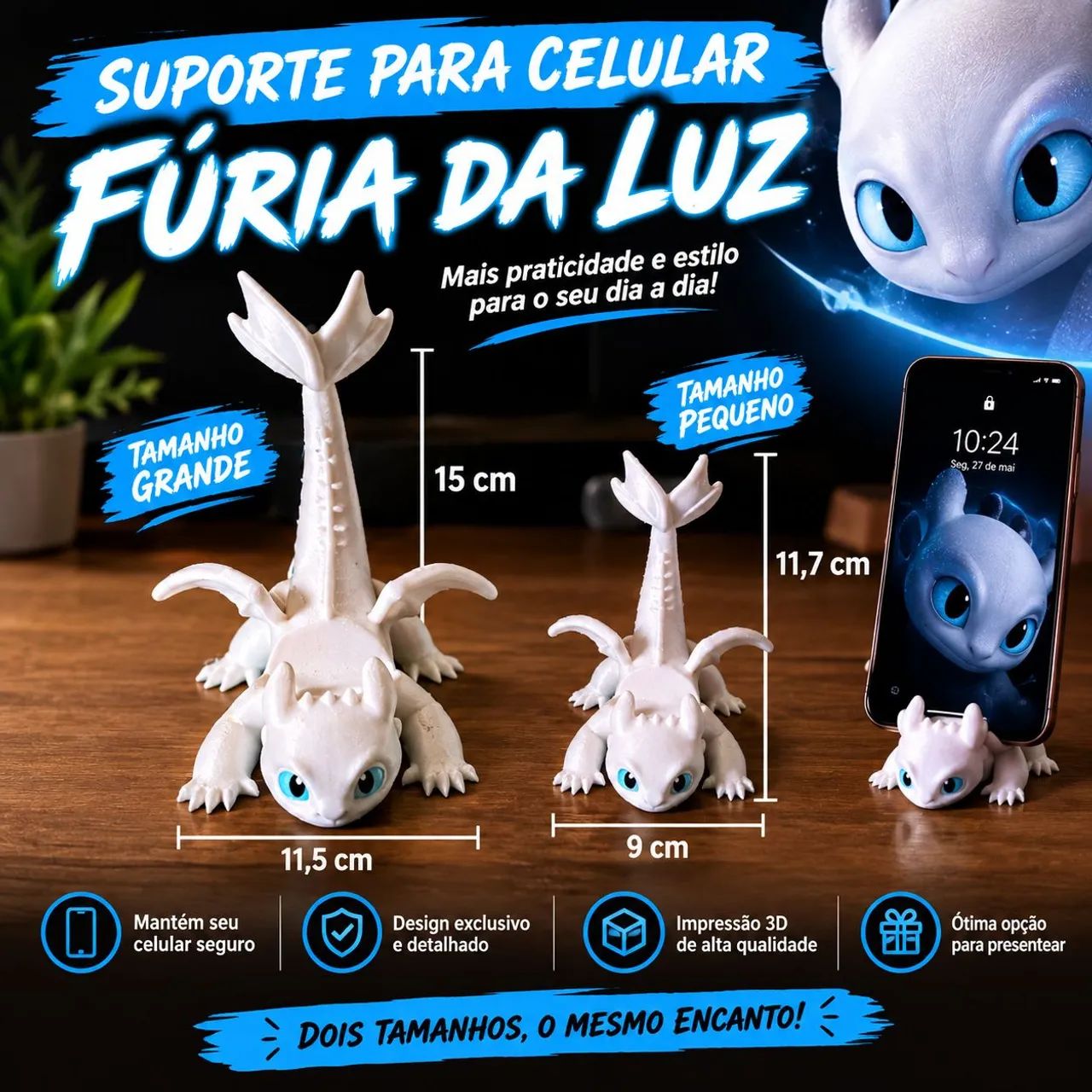 Suporte para celular, Fúria da Luz. - Foto 2