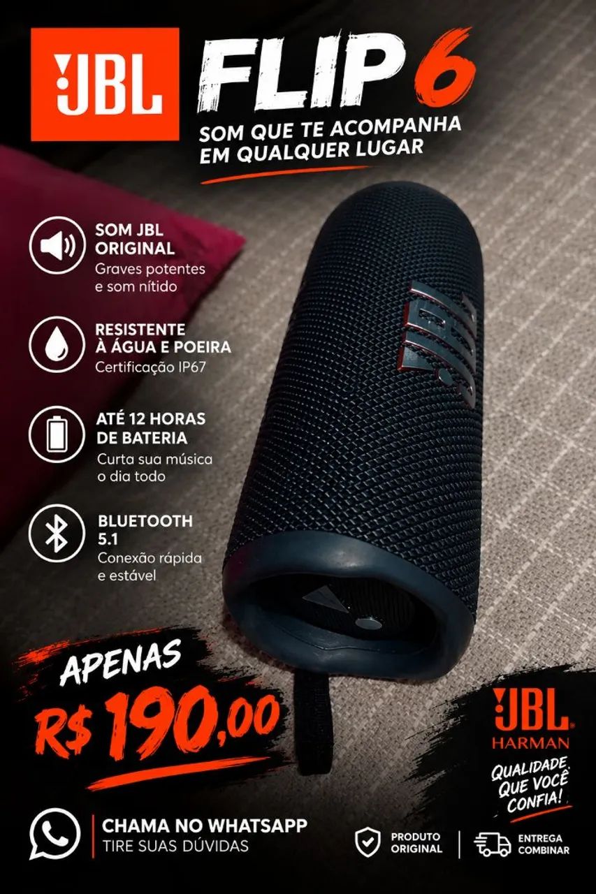 Jbl original, aprova de água usada algumas vezes 