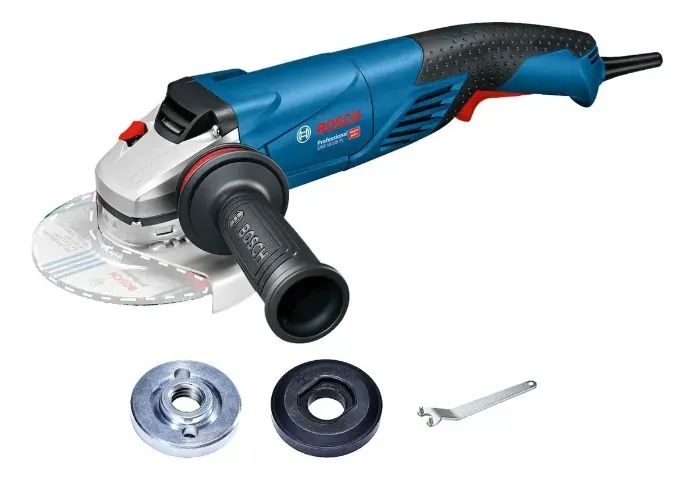 Esmerilhadeira Angular Bosch Professional Gws 18125 PL Azul 1800w Acessório - Foto 2