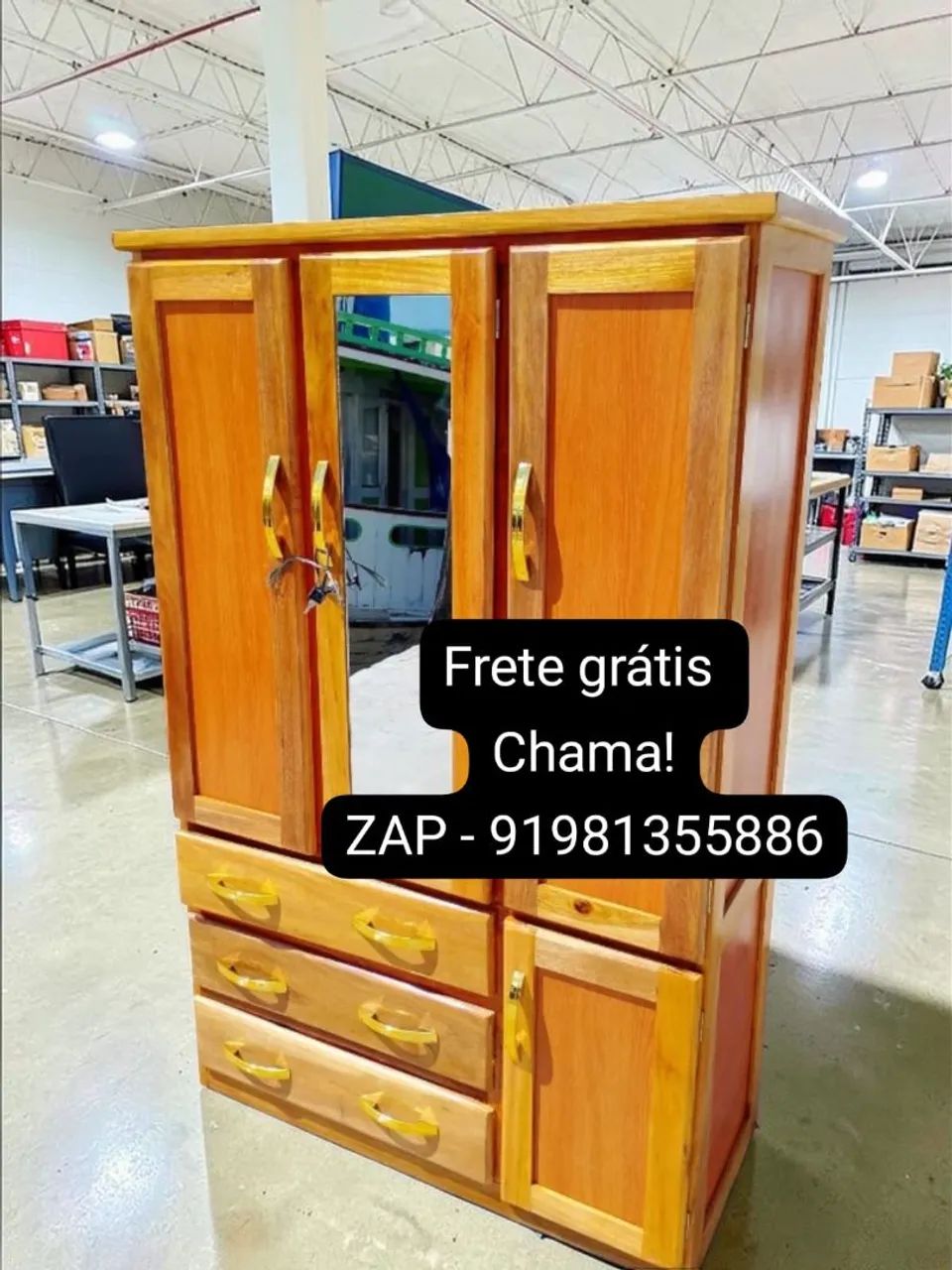 Guarda roupa de solteiro madeira maciça NOVO! - Foto 3