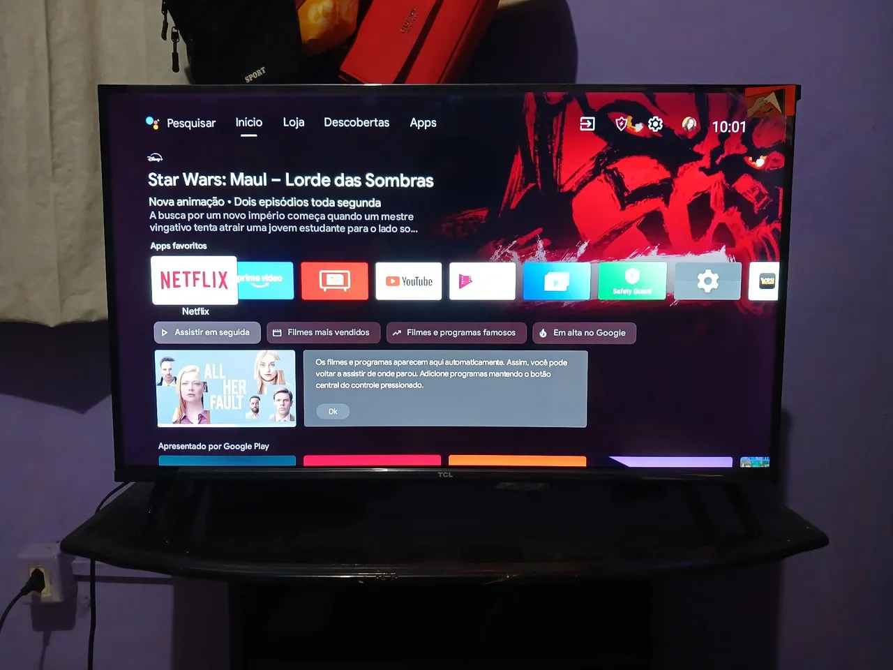 Smart TV TCL 32? Android TV Wi-Fi Netflix YouTube Perfeita - TVs