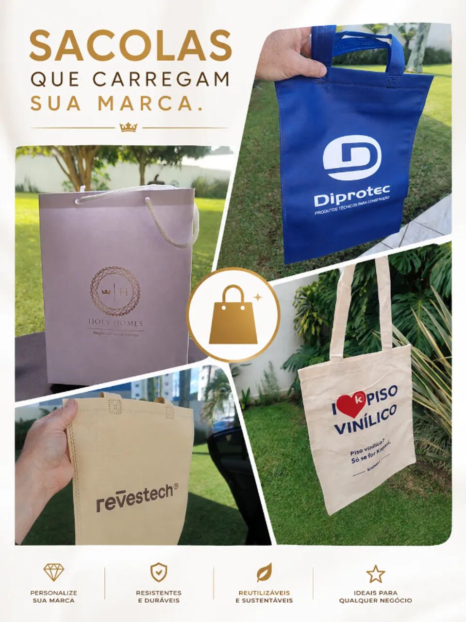 sacola personalizada - com sua logo
