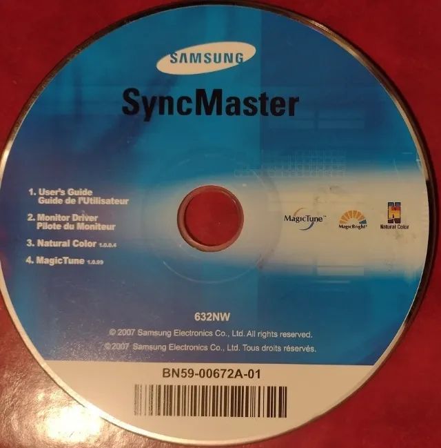 CD-ROM Sync Master - Sansung - 632NW2007 - BN59-00672A-01