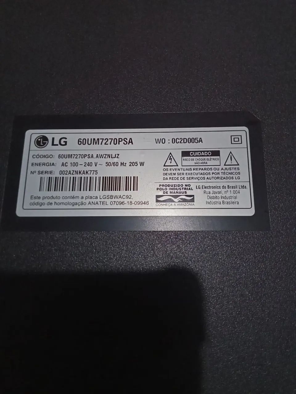 Tv Lg 60" com defeito - Foto 3