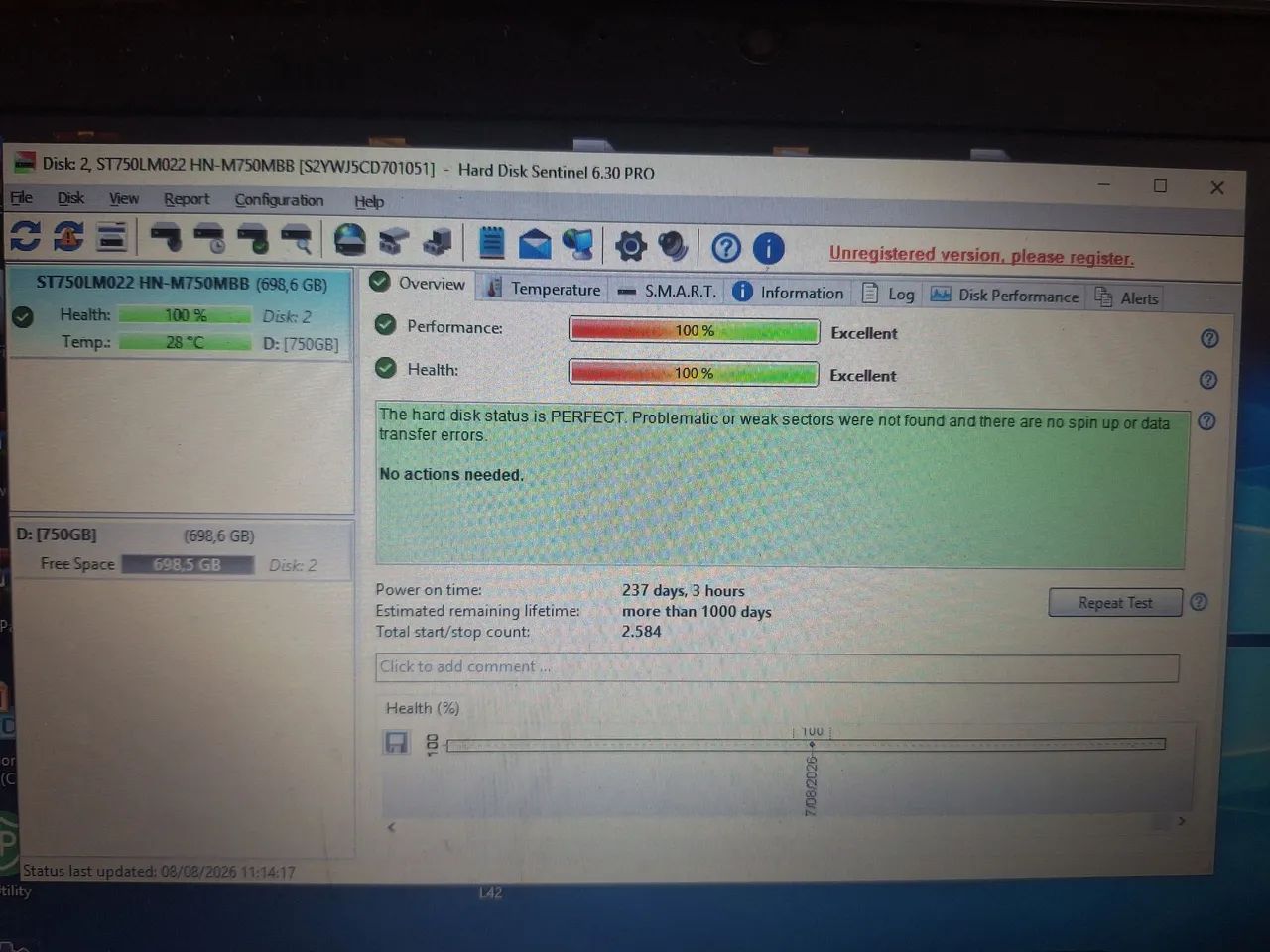 HD Notebook 750GB Samsung  - Foto 3