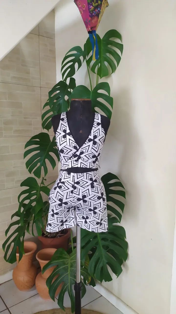 Conjunto fitnes estampado Tam M 