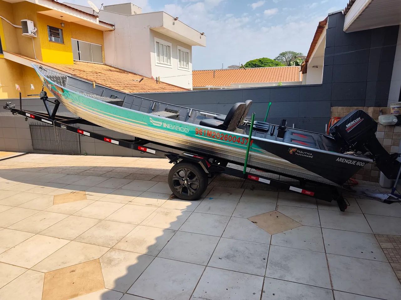 Barco alumínio 6 metros boca 1.5 