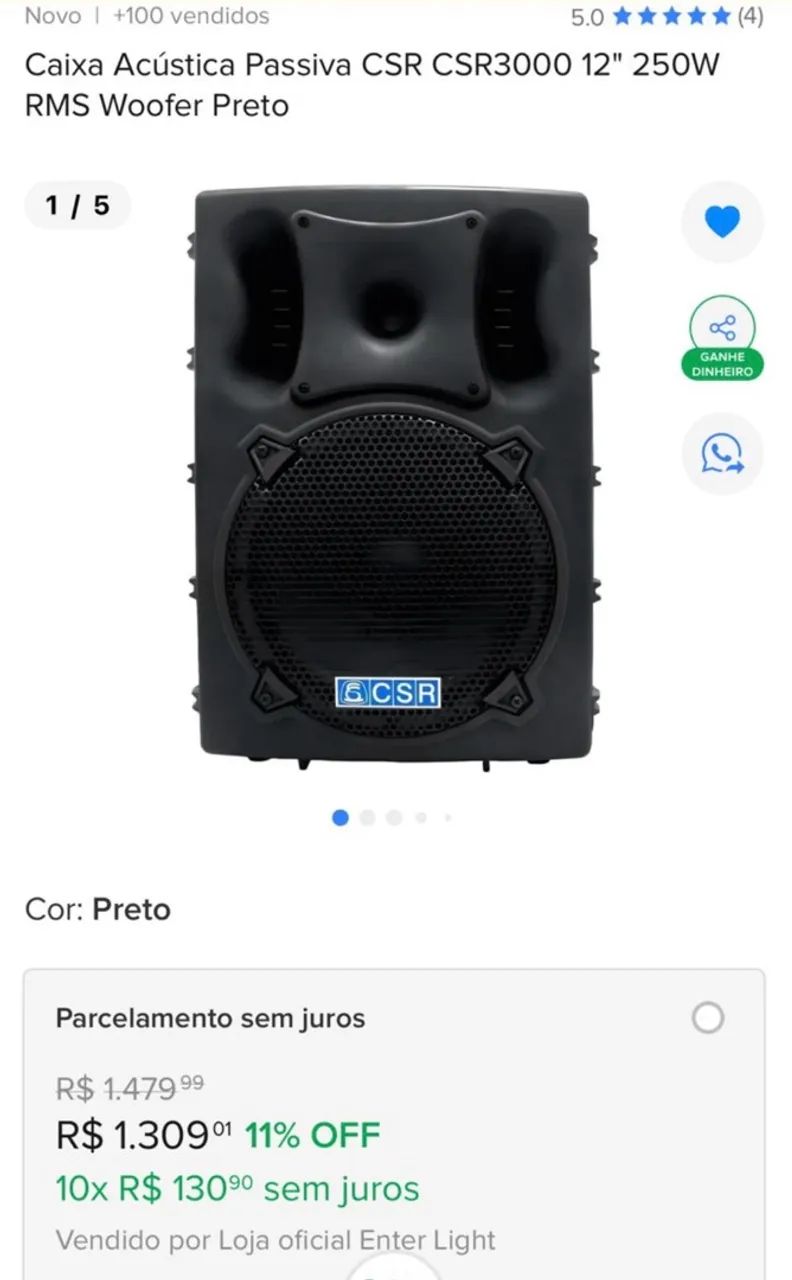 Caixas e mesa de som profissional  - Foto 2