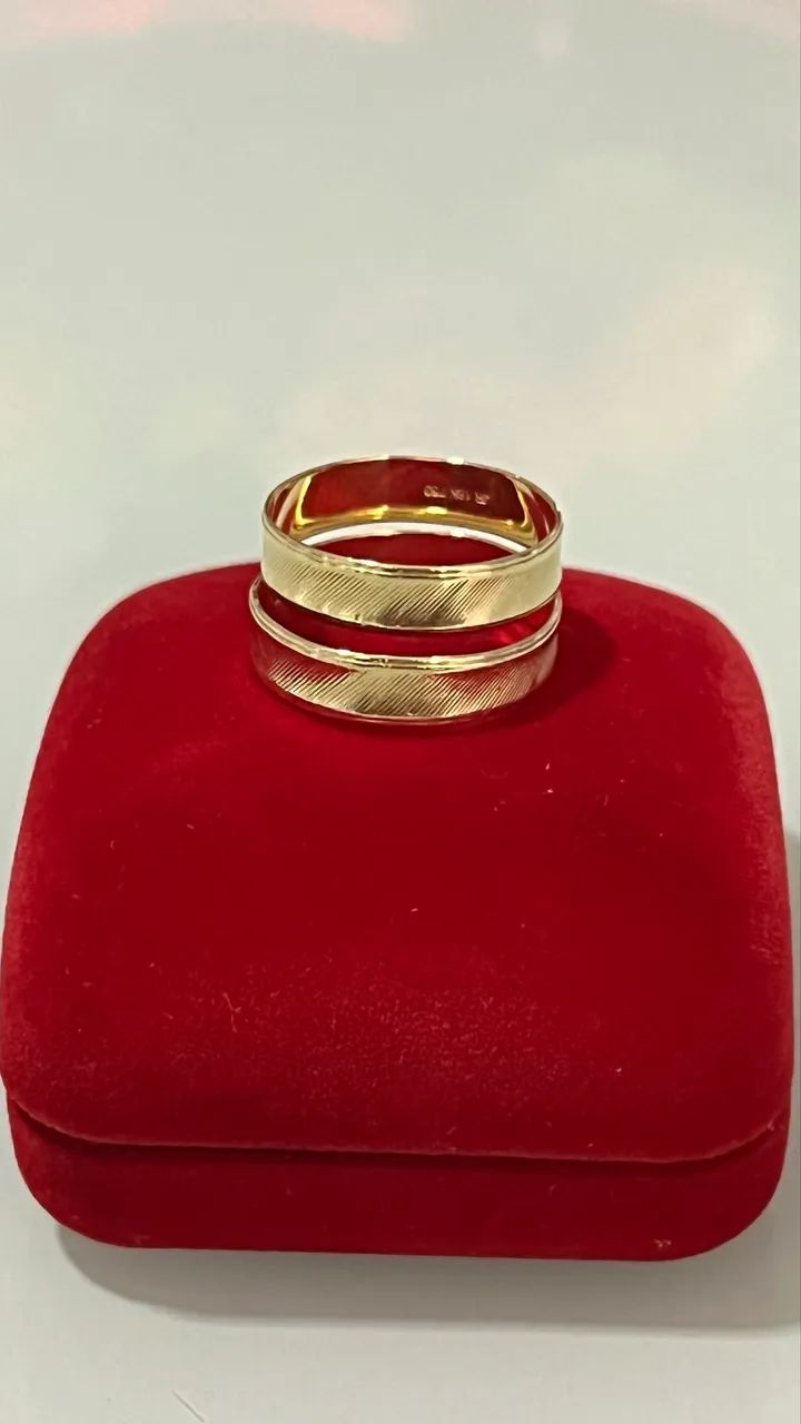 Par de Aliança ouro 18k  - Foto 5