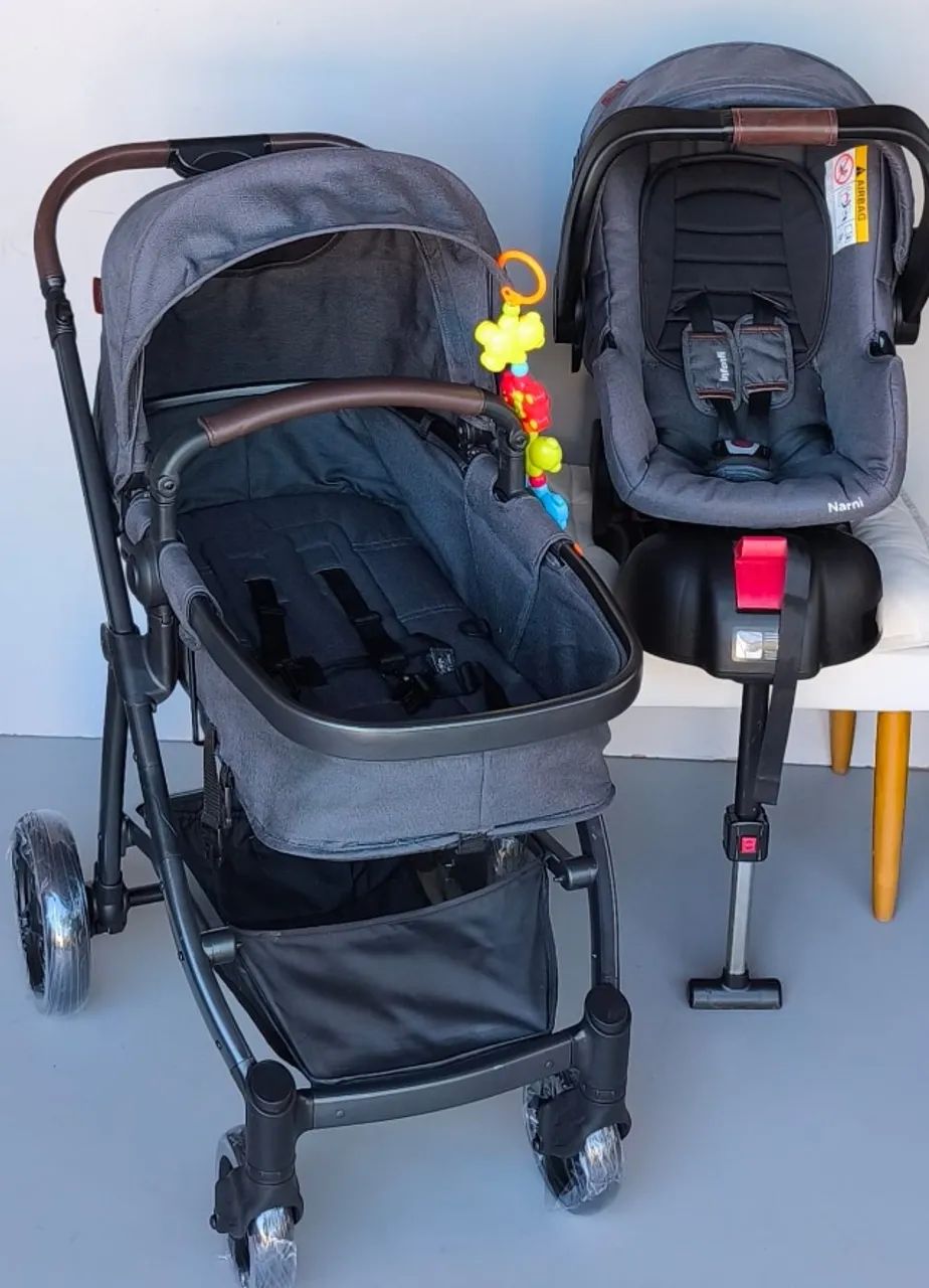 Conjunto Carrinho Moisés e Bebê conforto com Base e Isofix - Foto 4